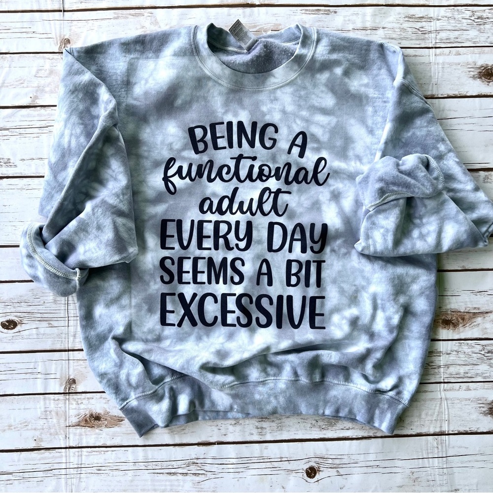 Funny Crew-neck Tie Dye Sweatshirt